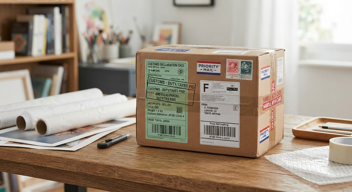 importing art prints from overseas with customs charges