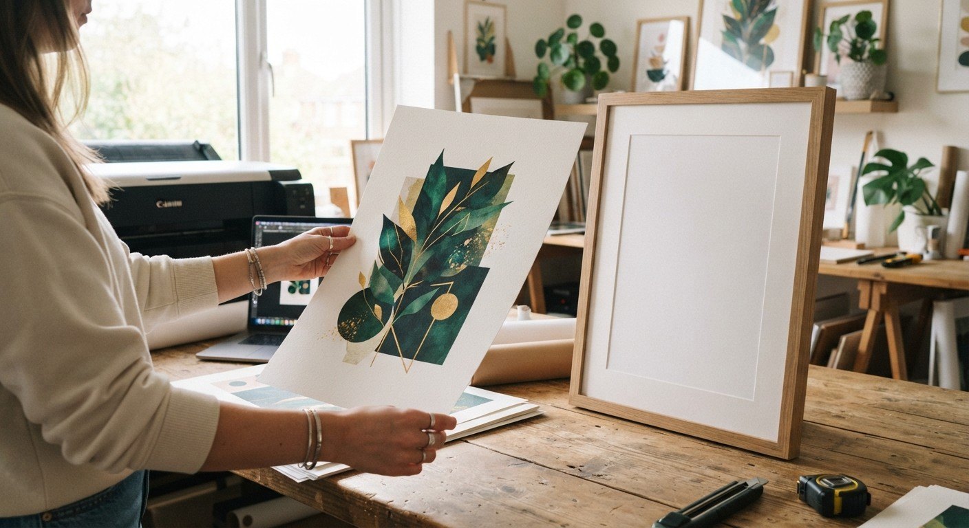 printing digital download wall art at home or at a print shop